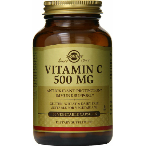 Solgar Vitamin C Βιταμίνη για Ενέργεια & Ανοσοποιητικό 500mg 100 φυτικές κάψουλες 