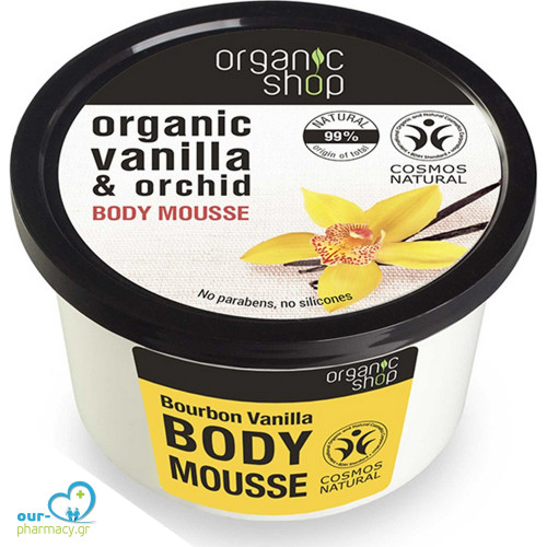 Organic Shop Vanilla & Orchid Ενυδατική Mousse με Άρωμα Βανίλια 250ml