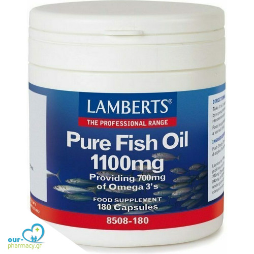 Lamberts Pure Fish Oil Ιχθυέλαιο 1100mg 180 κάψουλες 