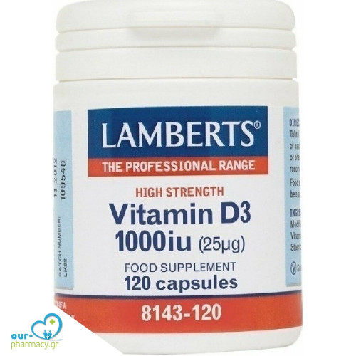 Lamberts Vitamin D3 Βιταμίνη για το Ανοσοποιητικό 1000iu 120 κάψουλες 