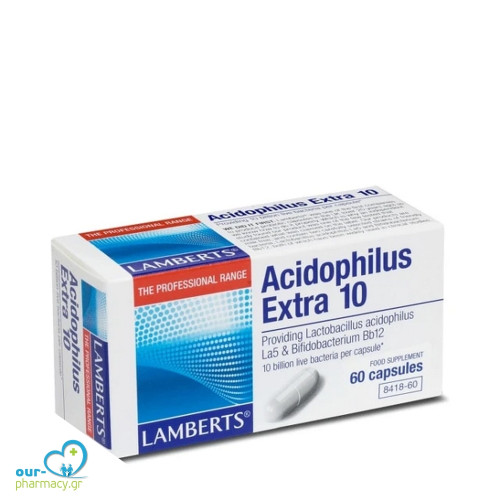  Lamberts Acidophilus Extra 10 Προβιοτικό Σκεύασμα 60 Capsules 