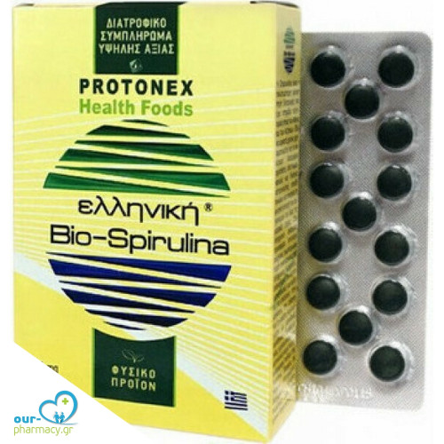 Protonex Ελληνική Bio-Spirulina 400mg 120 ταμπλέτες 