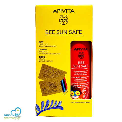 Apivita Αδιάβροχο Παιδικό Αντηλιακό Γαλάκτωμα Bee Sun Safe SPF50 200ml 