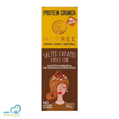 Nutree Crunch Μπάρα με 19gr Πρωτεΐνης & Γεύση Salted Caramel Choco Chip 60gr 
