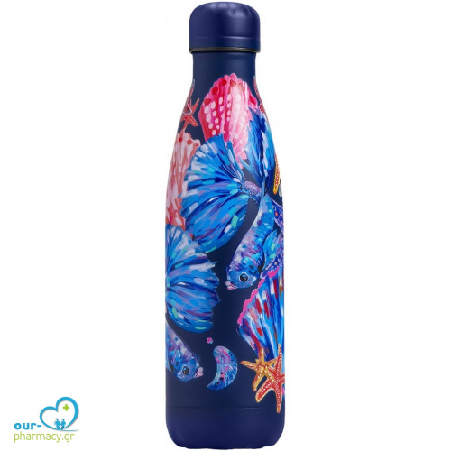 Chilly's Tropical Μπουκάλι Θερμός Ανοξείδωτο BPA Free Μπλε 500ml 