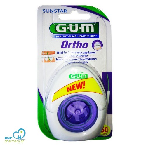  GUM 3220 Ortho Floss οδοντικό νήμα 1τμχ 