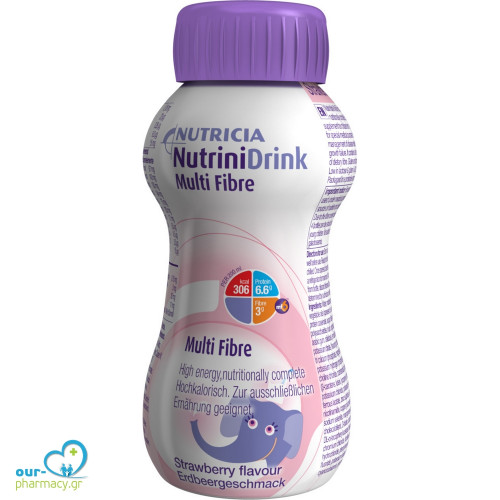 Nutricia Nutrini Drink Multi Fibre με Γεύση Φράουλα 200ml για 12+ μηνών 