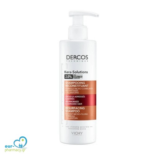 Vichy Dercos Kera-Solutions Σαμπουάν για Ξηρά, Ταλαιπωρημένα Μαλλιά, 250ml