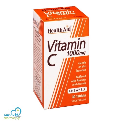 Health Aid Vitamin C 1000mg, 30chew.tabs