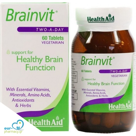 Health Aid Brainvit Συμπλήρωμα για την Μνήμη 60 ταμπλέτες -  5019781015153 - Μνήμη