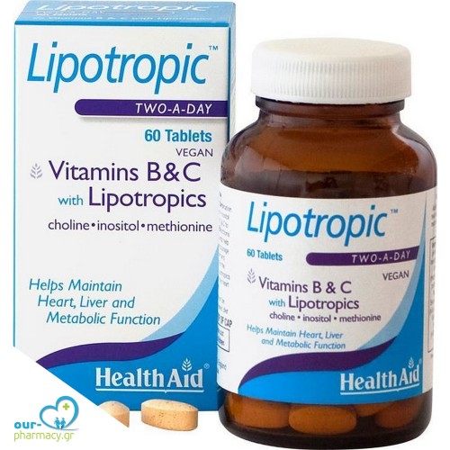 Health Aid Lipotropics with Vitamins B & C 60 ταμπλέτες