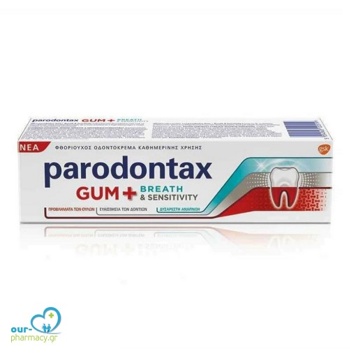 Parodontax Gum+ Breath & Sensitivity Οδοντόκρεμα για Ευαίσθητα Δόντια, 75ml