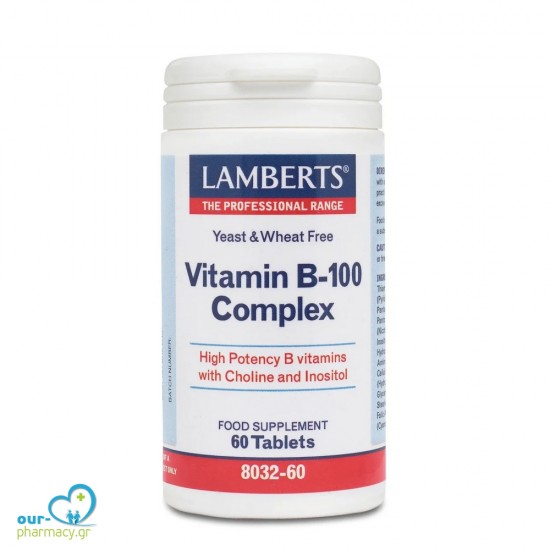LAMBERTS VITAMIN B-100 COMPLEX 60TABS -  5055148400316 - Άγχος-Αϋπνίες