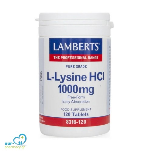 LAMBERTS L-LYSINE HCI 1000MG 120 Tabs 