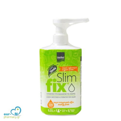 Intermed Slim Fix Stevia Υγρό Γλυκαντικό με Στέβια, 500gr