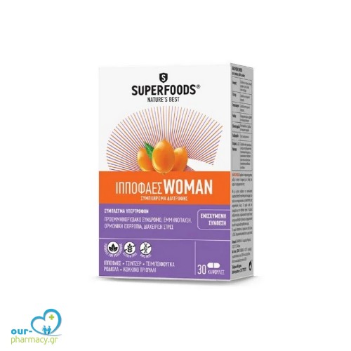 Superfoods Ιπποφαές Woman Ενισχυμένο Συμπλήρωμα Διατροφής για τις Ανάγκες των Γυναικών, 30caps