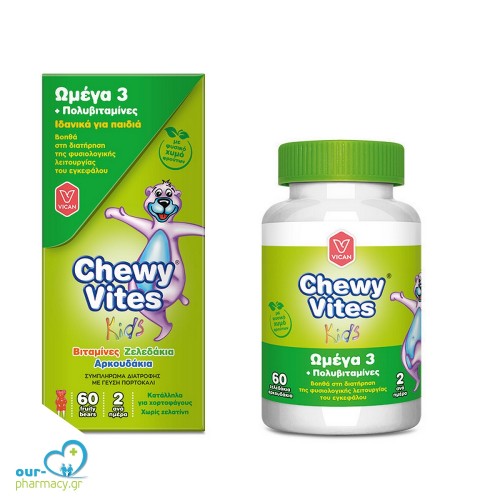Vican Chewy Vites Omega 3 & Multivitamin 60 ζελεδάκια