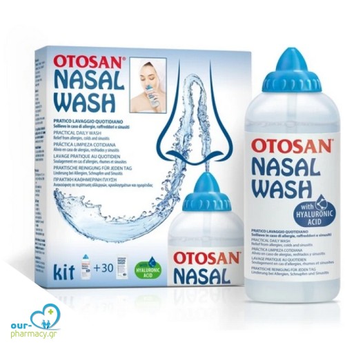 Otosan Nasal Wash Πρακτικό Φιαλίδιο & Φακελάκια με Φυσιολογικό Ορό, 30τεμ