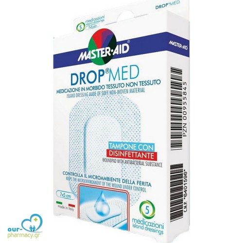 Master Aid Αυτοκόλλητα Επιθέματα Drop Med 7x5cm 5τμχ