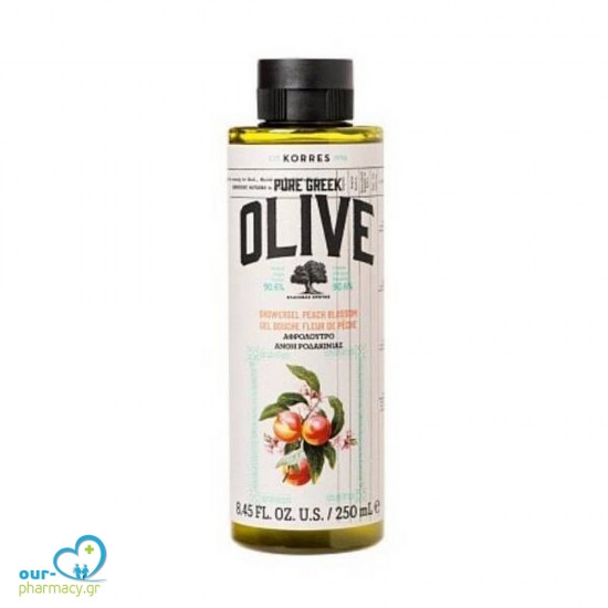 Korres Pure Greek Olive Αφρόλουτρο σε Gel Άνθη Ροδακινιάς 250ml -  5203069094644 - Αφρόλουτρα