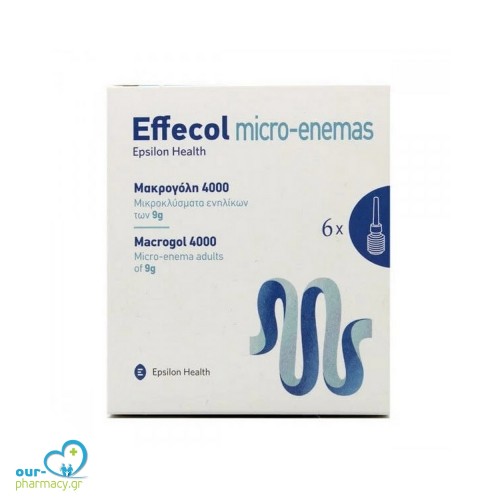 Effecol Micro-Enemas Macrogol 4000 Μικροκλύσματα Ενηλίκων 6 x 9 g