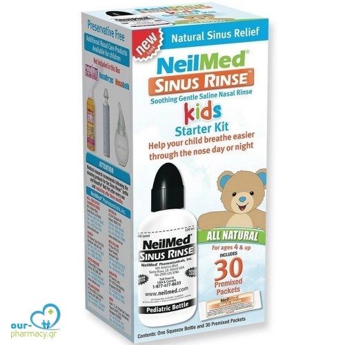NeilMed Sinus Rinse Παιδιατρικό Σύστημα Ρινικών Πλύσεων για Παιδιά 4 Χρονών & Πάνω 30 Φακελίσκοι