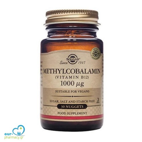 Solgar Methylcobalamin Vitamin B12 1000μcg 30 υπογλώσσιες ταμπλέτες