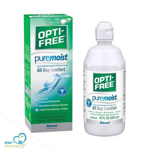 Alcon Opti-Free Pure Moist, Εξελιγμένο Διάλυμα Διπλής Απολύμανσης 300ml