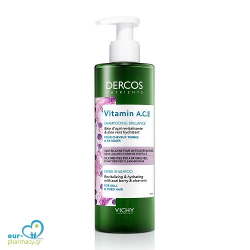 Vichy Dercos Nutrients Vitamin A.C.E. Shine Shampoo for Dull & Tired Hair 250ml