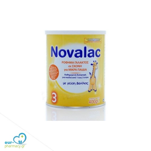 Novalac 3 Ρόφημα Γάλακτος σε Σκόνη για Παιδιά Mετά τον 1ο Χρόνο Χωρίς Ζάχαρη, 400gr