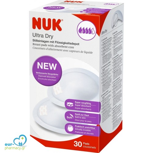 Nuk Ultra Dry Επιθέματα Στήθους, 30 τεμάχια