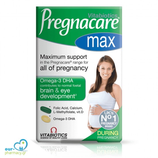 Vitabiotics Pregnacare Max Συμπλήρωμα για τη Μέγιστη Διατροφική Υποστήριξη των Γυναικών κατά την Περίοδο της Εγκυμοσύνης -  5021265244843 - Βιταμίνες