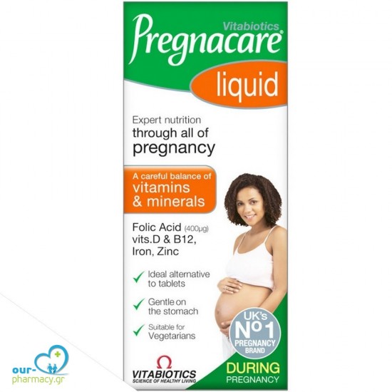 Vitabiotics Pregnacare Liquid Πόσιμο Συμπλήρωμα για τη Διατροφική Υποστήριξη των Γυναικών κατά την Περίοδο της Εγκυμοσύνης, 200ml -  5021265246694 - Εγκυμοσύνη - Εμμηνόπαυση - Γονιμότητα