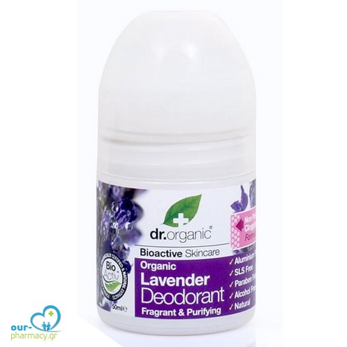Dr. Organic Lavender Deodorant, Φυσικό Αποσμητικό με Βιολογική Λεβάντα, 50 ml