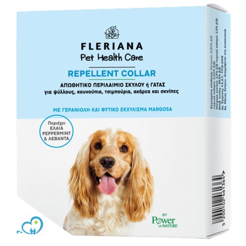 Power of Nature Fleriana Pet Health Care Repellent Collar Απωθητικό Περιλαίμιο για Σκύλους και Γάτες 68cm 1 Τεμάχιο