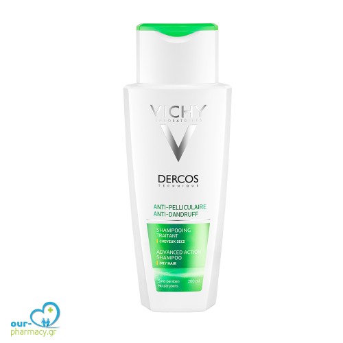 Vichy Dercos Anti Dandruff DS Dry Hair Shampoo Αντιπυτιριδικό Σαμπουάν για Ξηρά Μαλλιά 200ml