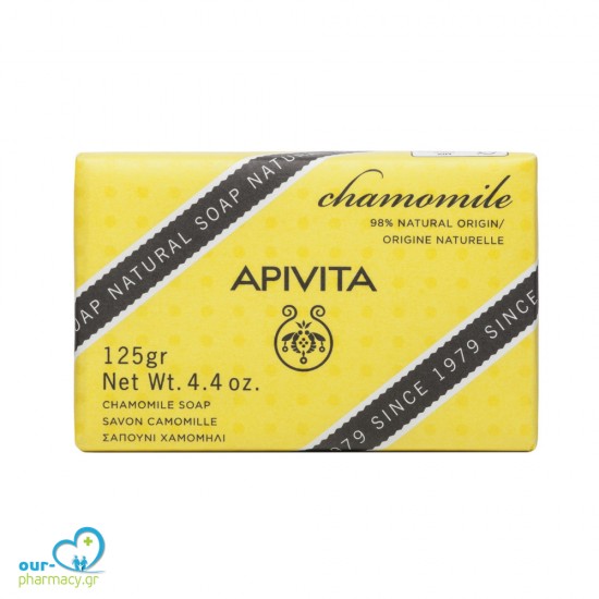 Apivitia Natural Soap Χαμομήλι 125gr -  5201279073169 - Αφρόλουτρα