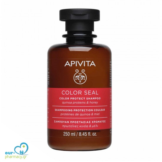 Apivita Color Seal Color Protect Shampoo Σαμπουάν Προστασίας Χρώματος Πρωτεΐνες Κινόα & Μέλι, 250ml -  5201279080815 - Περιποίηση Μαλλιών
