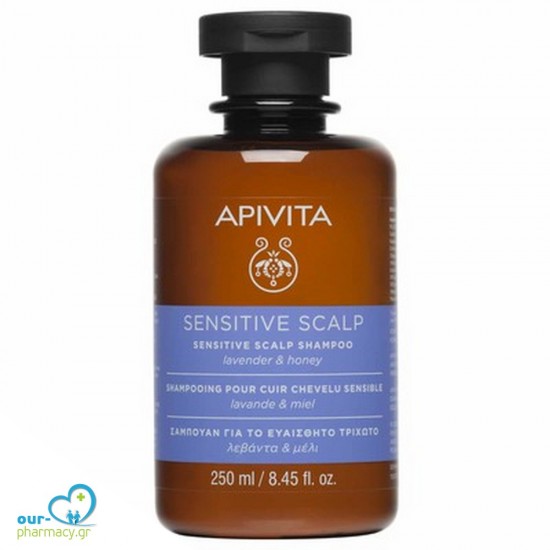 Apivita Sensitive Scalp Shampoo Σαμπουάν για το Ευαίσθητο Τριχωτό με Πρεβιοτικά & Μέλι 250ml -  5201279080846 - Conditioner-Μάσκες-Σαμπουαν