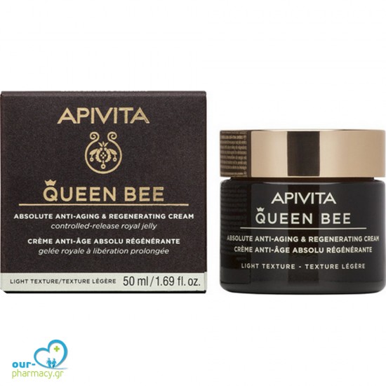 Apivita Queen Bee Absolute Anti Aging & Regenerating Light Texture Cream 50ml -  5201279098391 - Αντιγήρανση