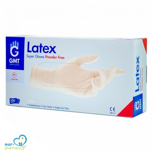 GMT Super Gloves Γάντια Latex LARGE Χωρίς Πούδρα 100τμχ