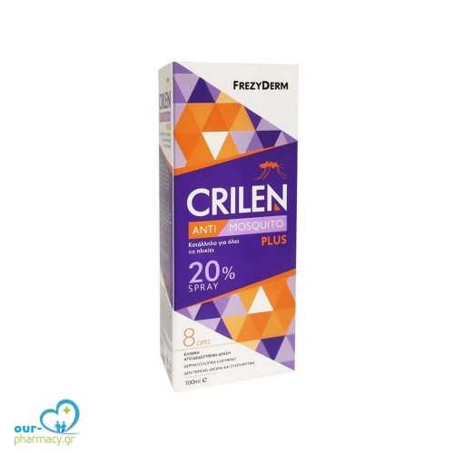 Frezyderm Crilen Anti-Mosquito Spray Plus Ενυδατικό Σπρέυ Κατά των Κουνουπιών με 20% IR3535 100ml