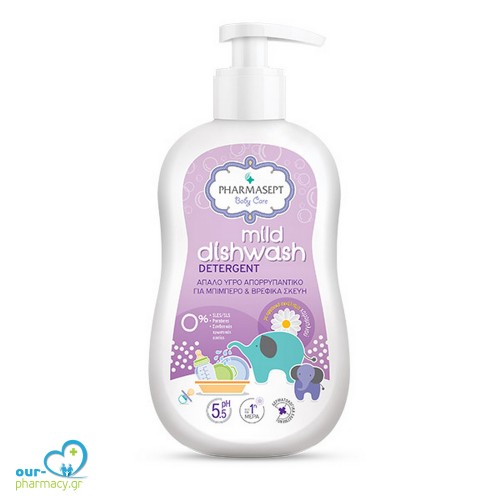 Pharmasept Baby Care Mild Dishwash Detergent Απαλό Υγρό Απορρυπαντικό για Βρεφικά Σκεύη & Μπιμπερό, 400ml