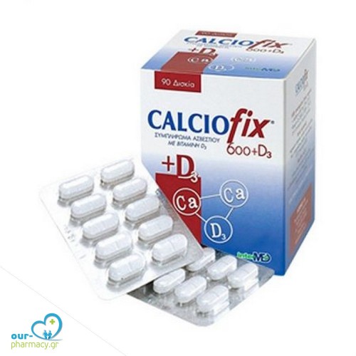 Intermed Calciofix Tablets Συμπλήρωμα Διατροφής Ασβεστίου & Βιταμίνης D3 600mg + 200IU, 90 tabs