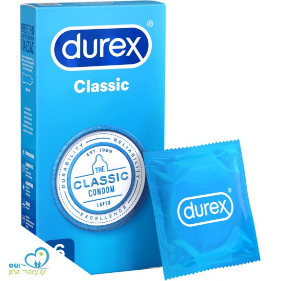 Durex Classic Προφυλακτικά 6τμχ -  5208070000899 - Ερωτικά Βοηθήματα