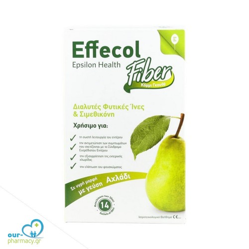 Epsilon Health Effecol Fiber Διαλυτές Φυτικές Ίνες & Σιμεθικόνη, 14 φακελίσκοι των 30ml