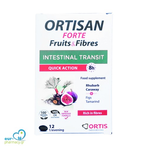 Ortis Ortisan Forte Συμπλήρωμα Διατροφής για Εντερική Διέλευση ταχείας δράσης, 12 tabs