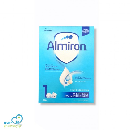 Nutricia Almiron 1 Γάλα 1ης Βρεφικής Ηλικίας 0-6 μηνών, 600g -  5900852037801 - ΠΑΙΔΙ - MAMA