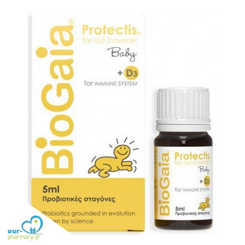 BioGaia ProTectis Baby Drops + D3, Προβιοτικό σε σταγόνες για την Αντιμετώπιση των Κολικών του 1ου τριμήνου στα Βρέφη, 5ml