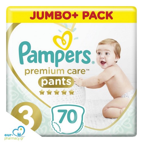 Pampers Premium Care Pants Μέγεθος 3 (6-11kg) - 70 Πάνες-Βρακάκι